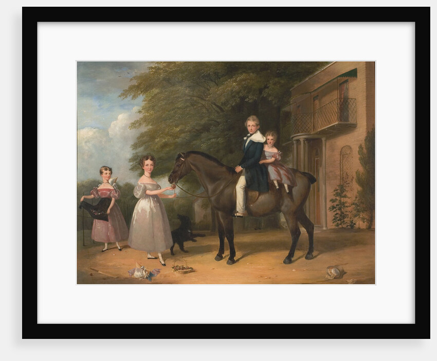 Children with Horse and Dog by Henry Barraud