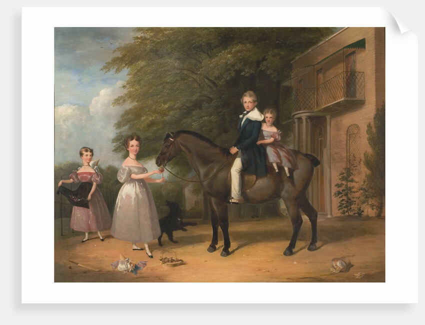 Children with Horse and Dog by Henry Barraud