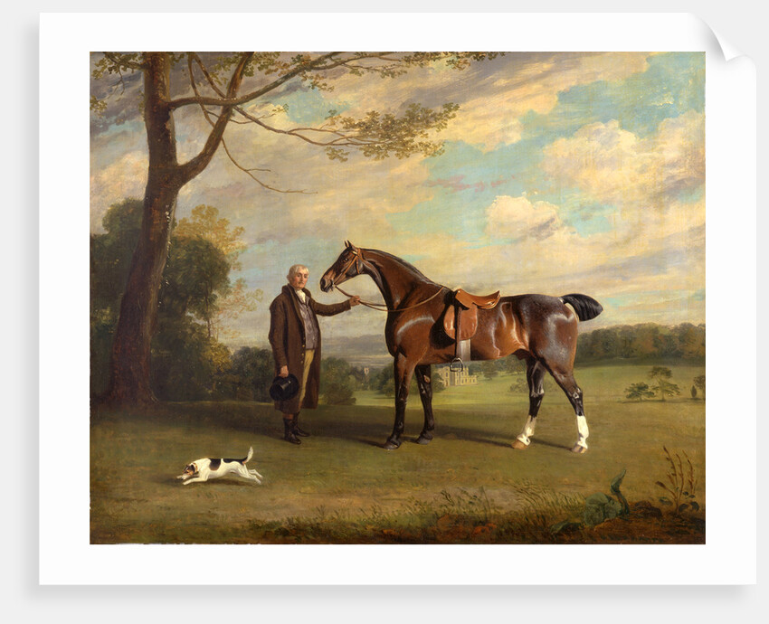 The Earl of Shrewsbury's Groom Holding a Hunter by Henry Bernard Chalon