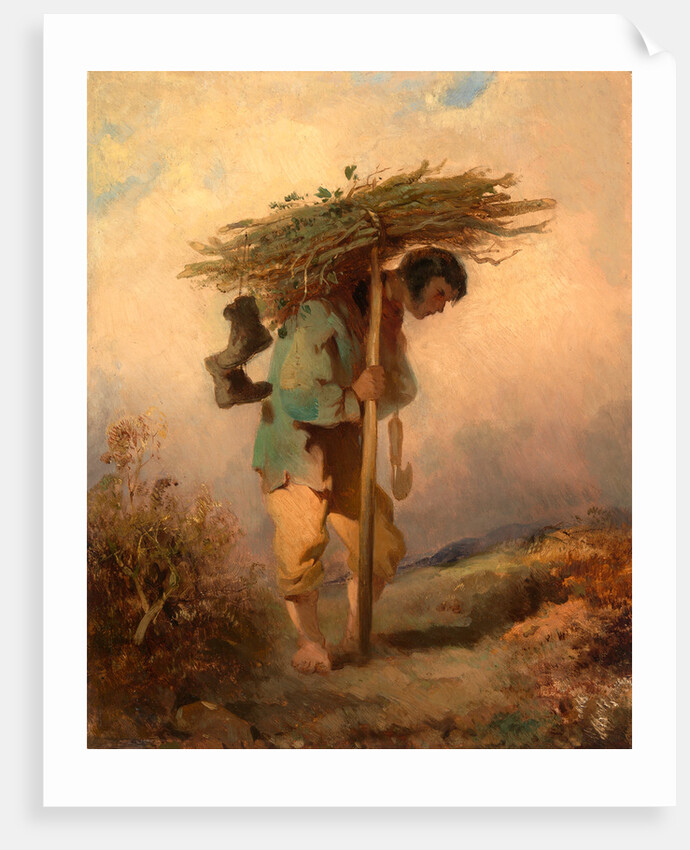 A Man Carrying Faggots by George Chinnery