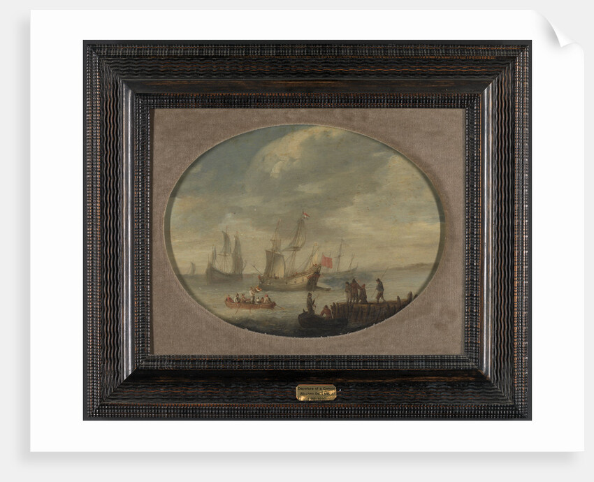 Armed Merchantmen off the Dutch Coast Preparing to Set Sail by De Verwer