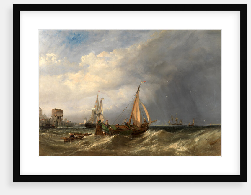 A Dutch Barge and Merchantmen Running out of Rotterdam by Clarkson Stanfield