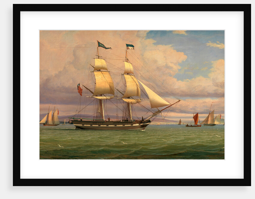 The English Brig 'Norval' before the Wind by William Clark