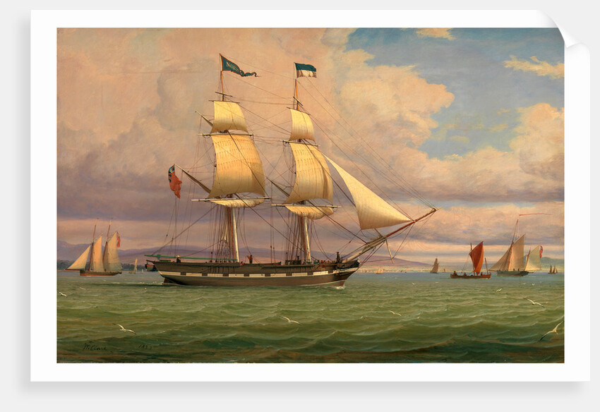 The English Brig 'Norval' before the Wind by William Clark