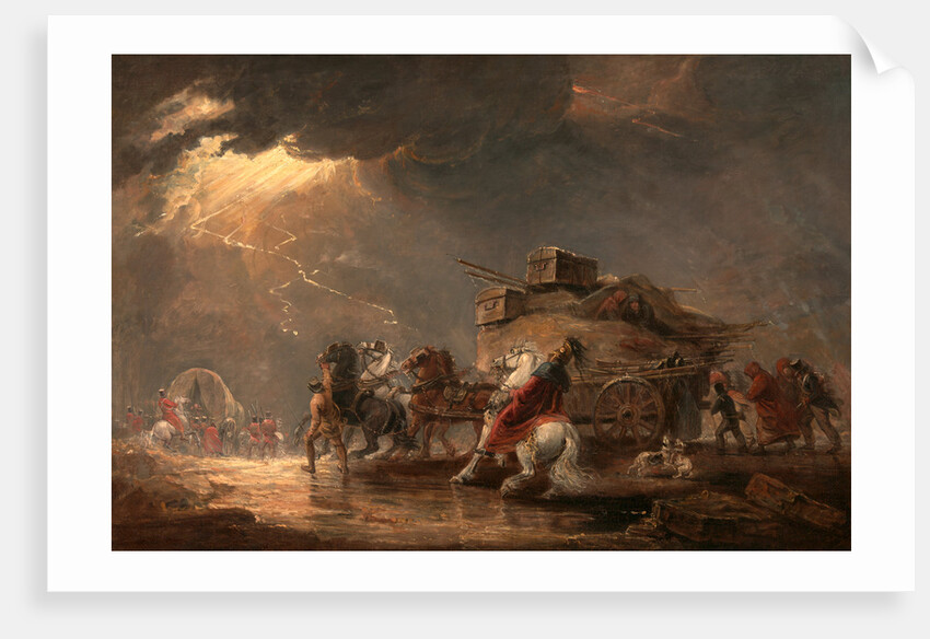 Baggage Wagons in a Thunderstorm by Luke Clennell