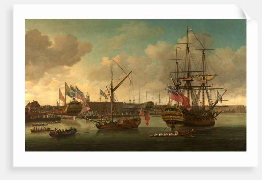 Launching at Deptford by The elder