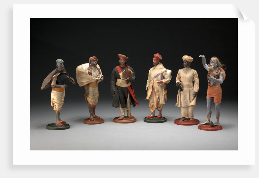 Indian Trades and Occupations A Group of Six Bengali Plaster Figures by Anonymous