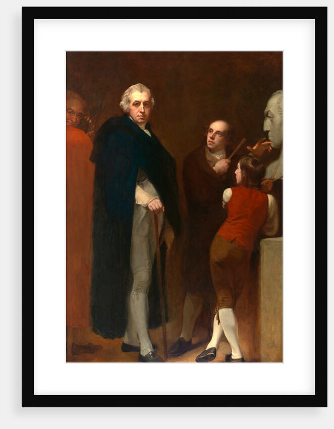 John Flaxman Modeling the Bust of William Hayley by George Romney