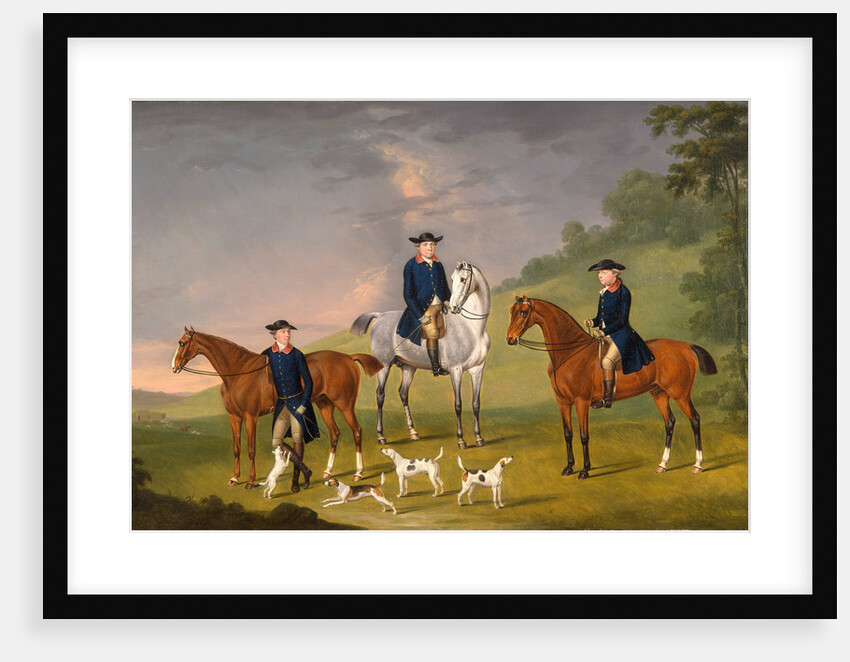 John Corbet, Sir Robert Leighton and John Kynaston with their Horses and Hounds by Thomas Stringer