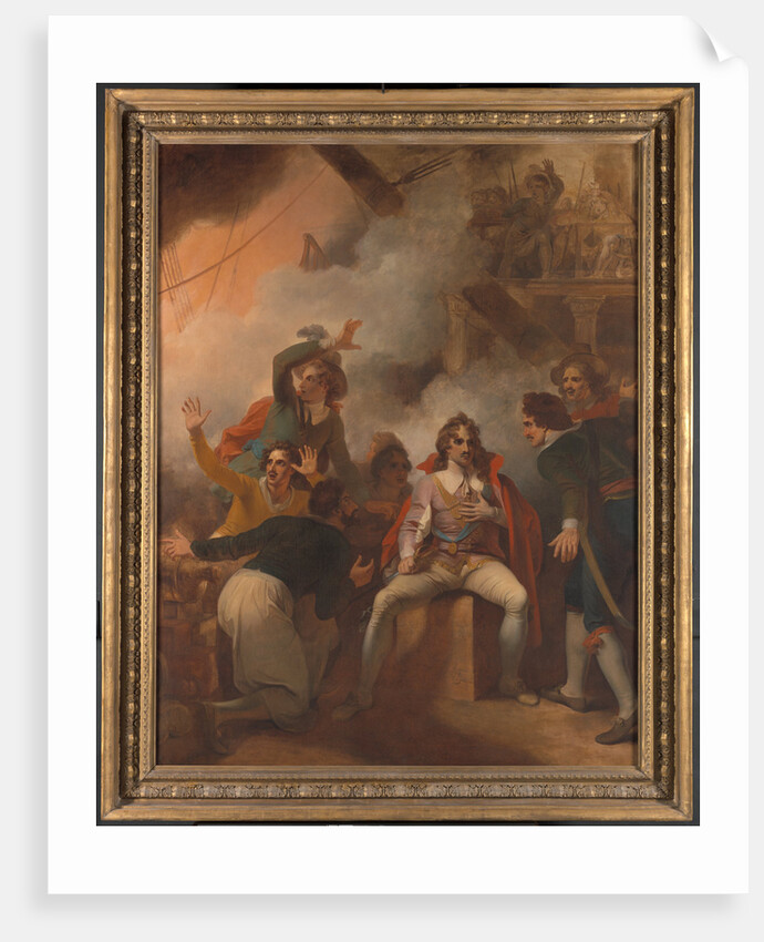 The Earl of Sandwich Refusing to Abandon His Ship During the Battle of Solebay by Robert Smirke