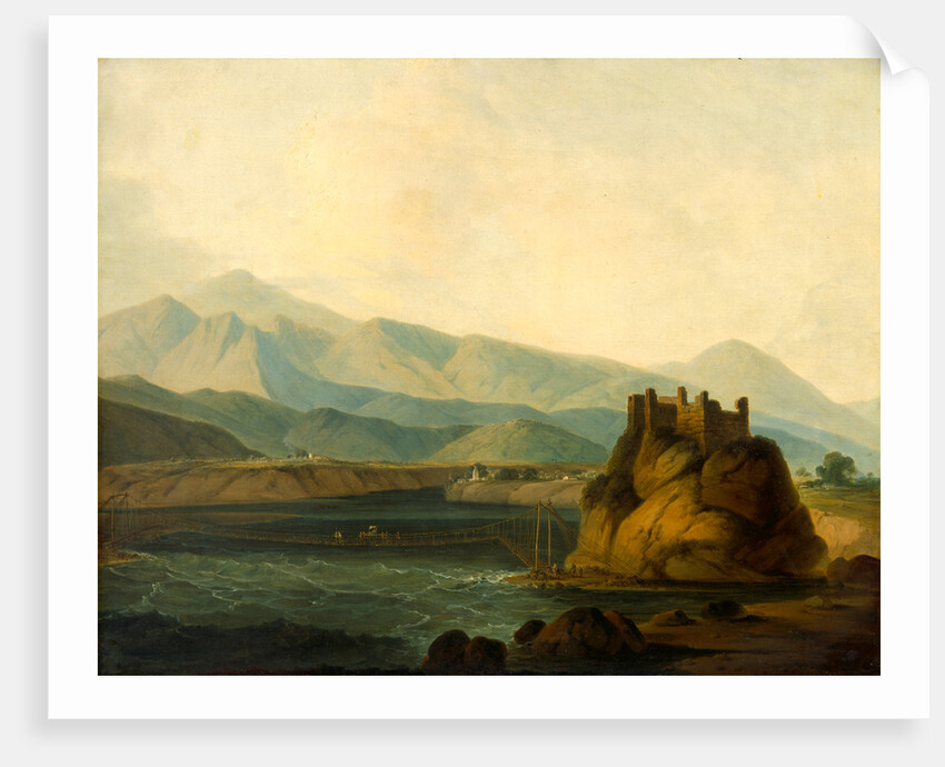 The Rope Bridge at Serinagur by Thomas Daniell