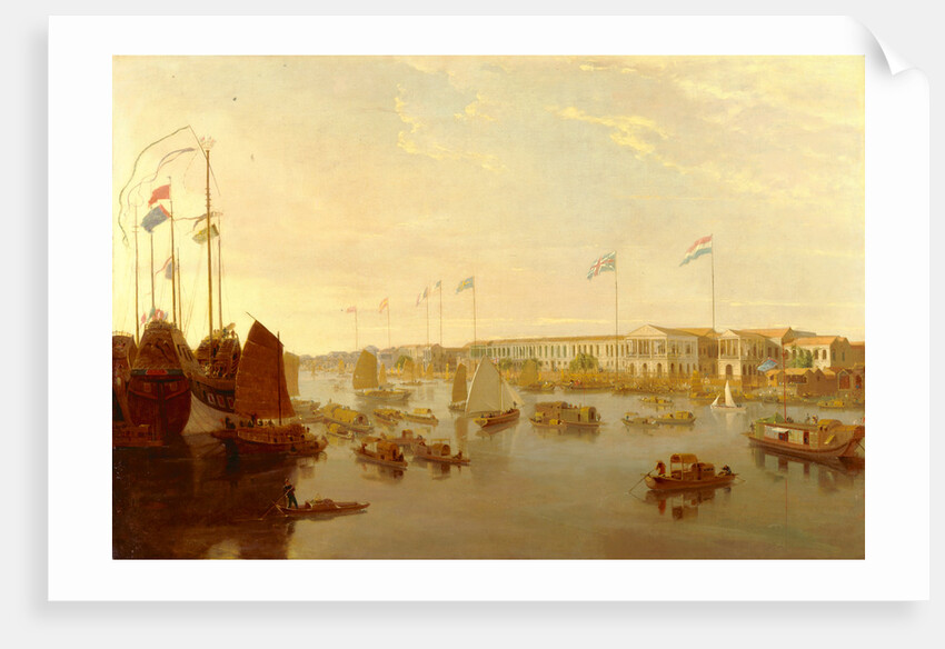 The European Factories, Canton by William Daniell