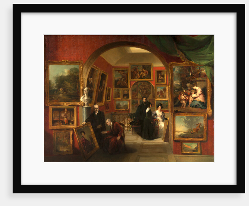 The Interior of the British Institution Gallery by John Scarlett Davis