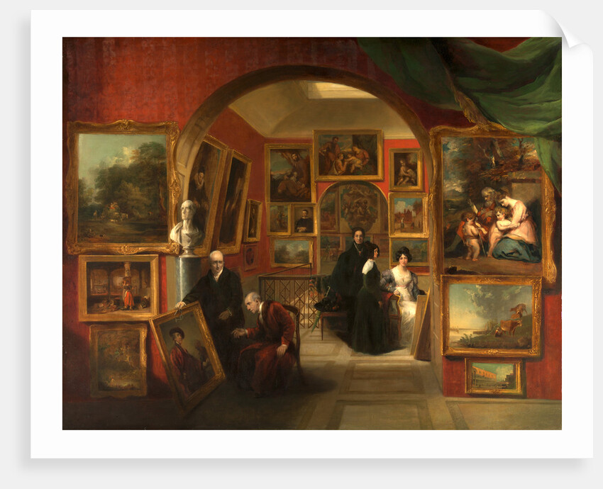 The Interior of the British Institution Gallery by John Scarlett Davis