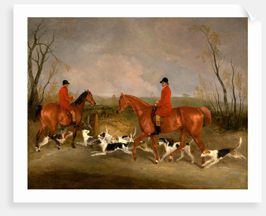 George Mountford, Huntsman to the Quorn, and W. Derry, Whipper-In, at John O'Gaunt's Gorse, near Melton Mowbray by Richard Barrett Davis