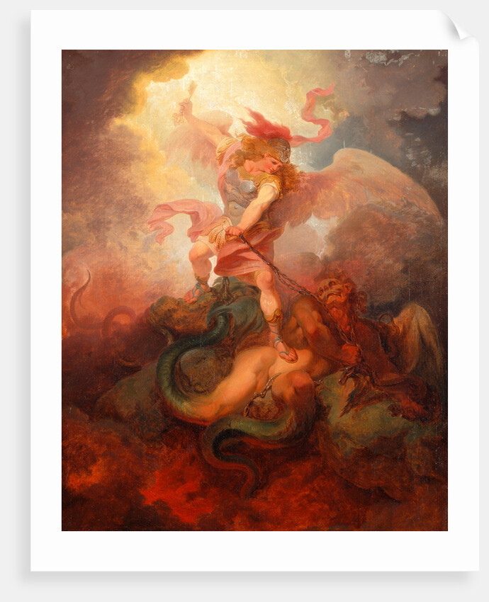 The Angel Binding Satan by Philippe-Jacques de Loutherbourg