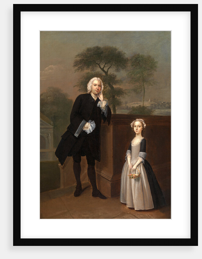 An Unknown Man with His Daughter by Arthur Devis