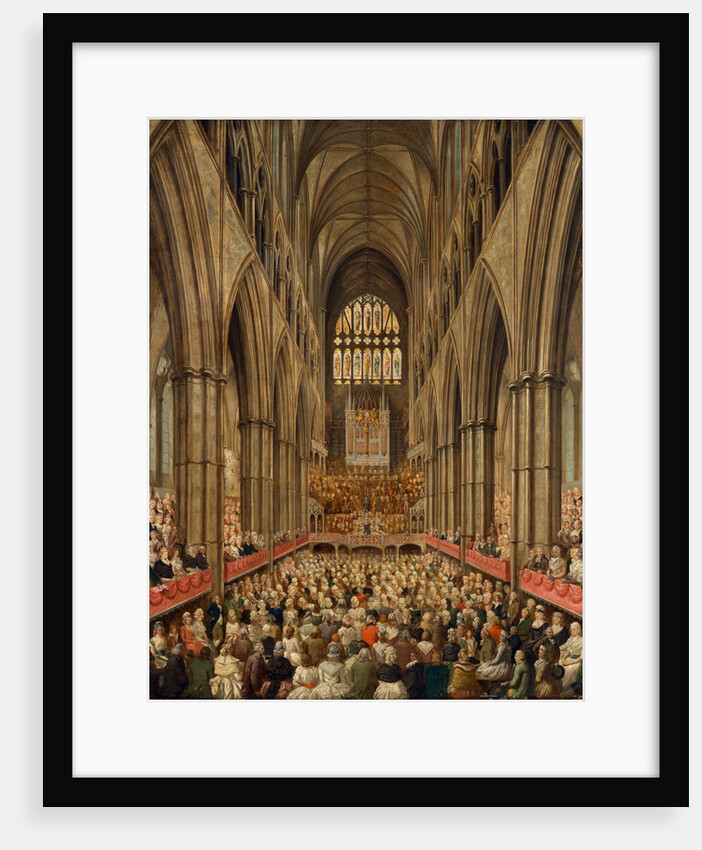 Interior View of Westminster Abbey on the Commemoration of Handel, Taken from the Manager's Box, London by Edward Edwards