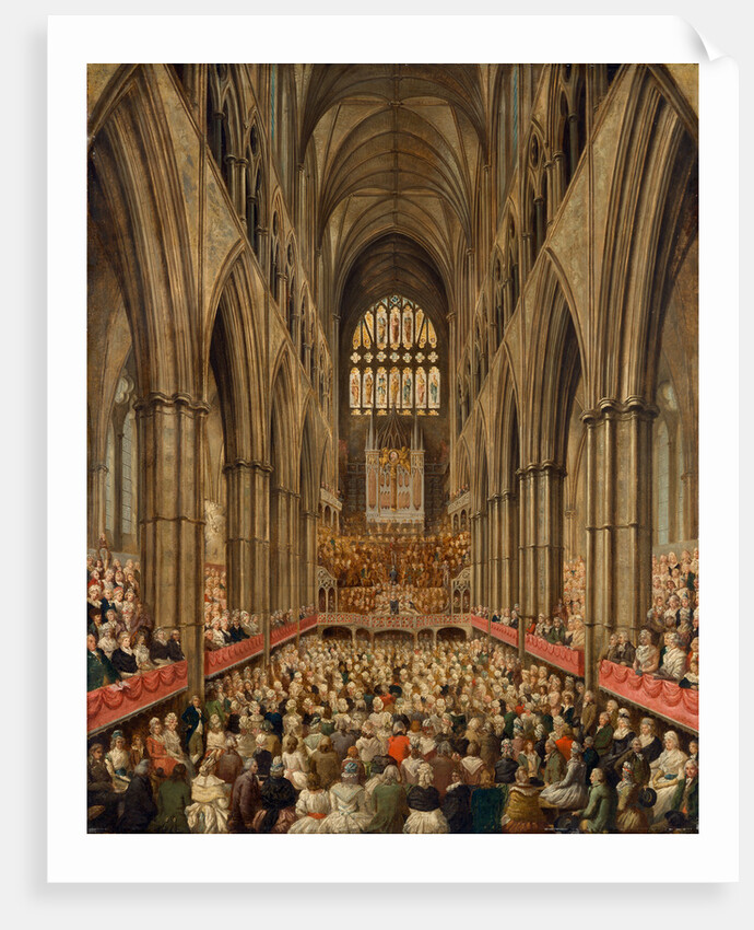 Interior View of Westminster Abbey on the Commemoration of Handel, Taken from the Manager's Box, London by Edward Edwards