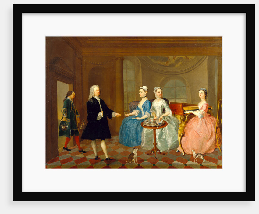 A Family Being Served with Tea by Anonymous