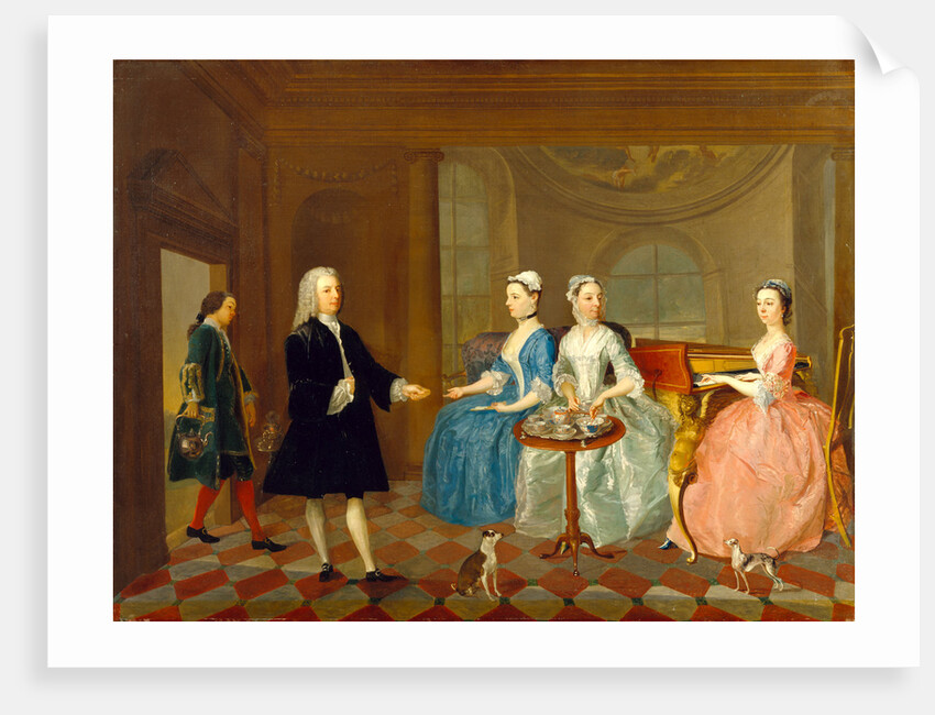 A Family Being Served with Tea by Anonymous