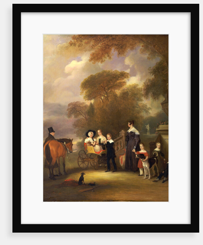 The Rev. and Mrs. Henry Palmer with their six younger children at Withcote Hall by John Ferneley