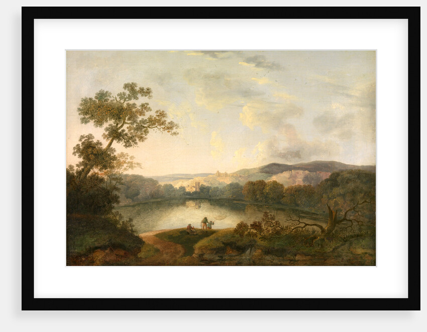 A View of a Lake with Fishermen by William Groombridge
