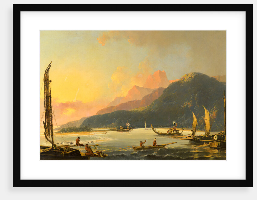 Tahitian War Galleys in Matavai Bay, Tahiti Matavai Bay in the Island of Otaheite, Tahiti by William Hodges