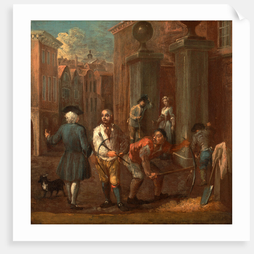 Sign for a paviour by William Hogarth