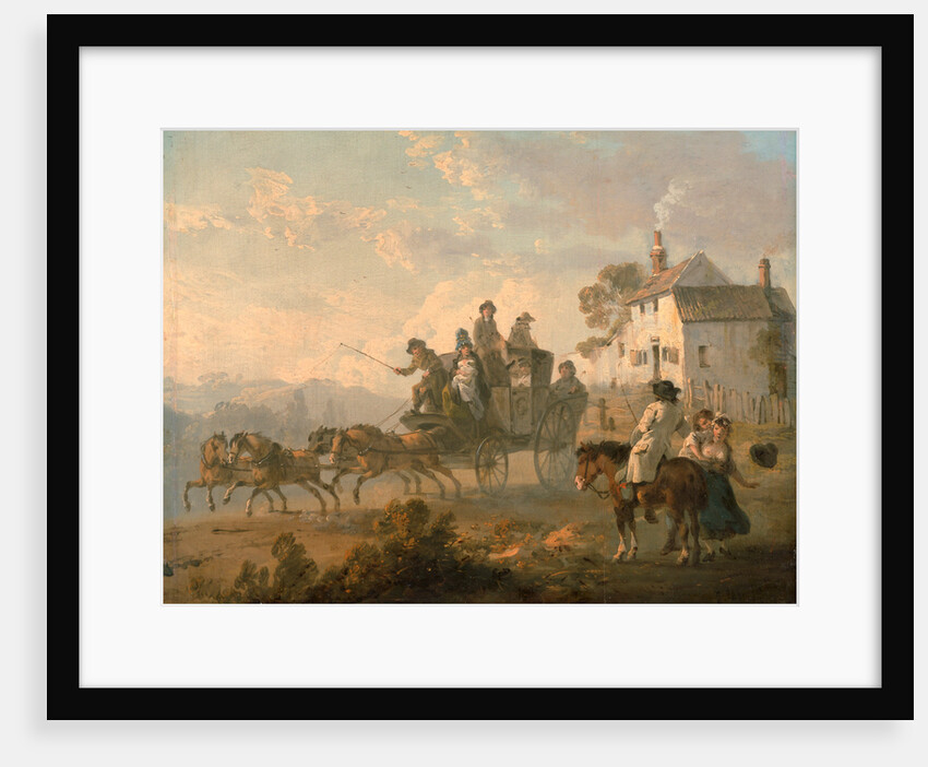 A Stage Coach on a Country Road The Departure of a Coach by Julius Caesar Ibbetson