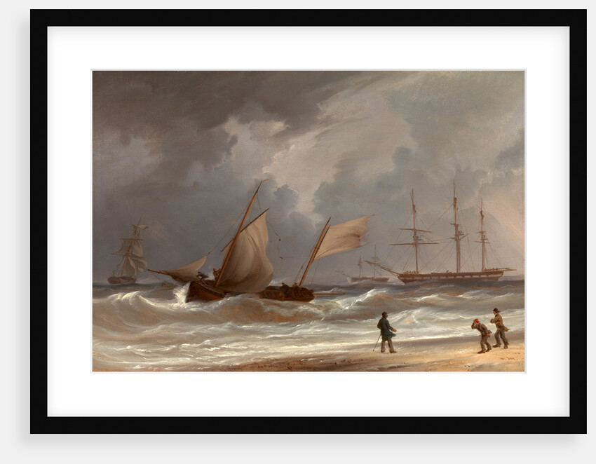 A Lugger Driving Ashore in a Gale by William Joy