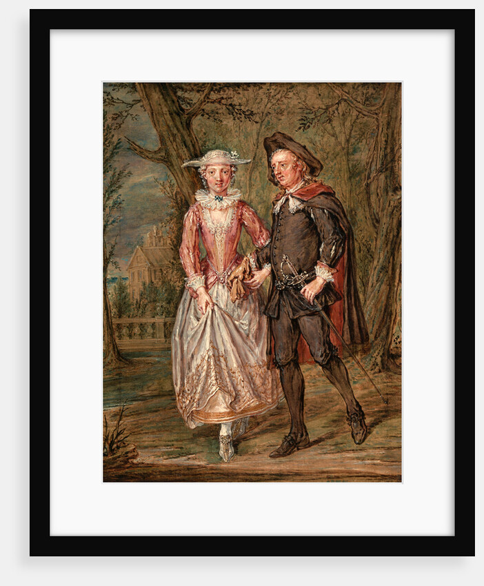 Lovers in a park by Marcellus Laroon the Younger