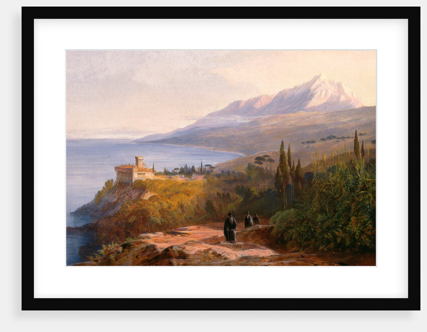 Mount Athos and the Monastery of Stavronikétes by Edward Lear