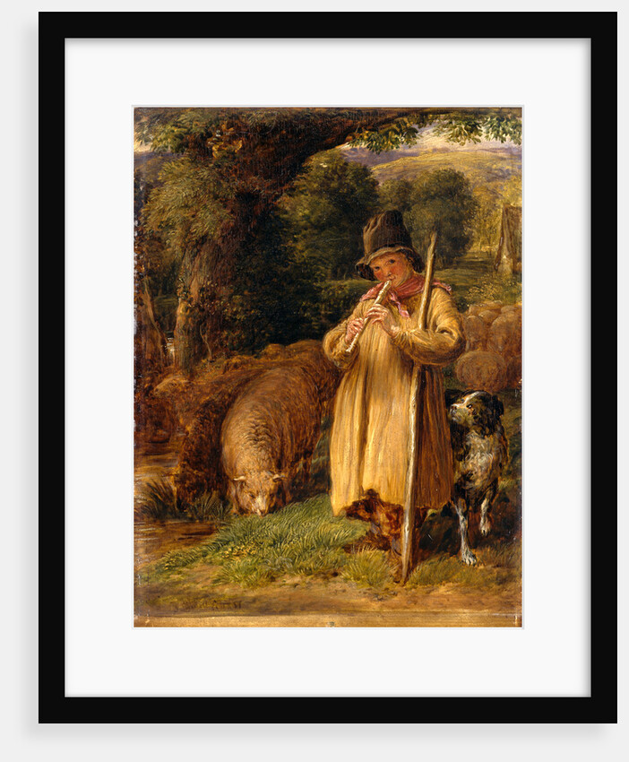 Shepherd Boy Playing a Flute by John Linnell