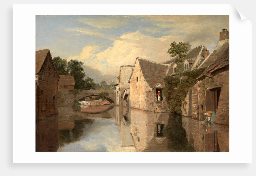 Cottages by a River by William Linton