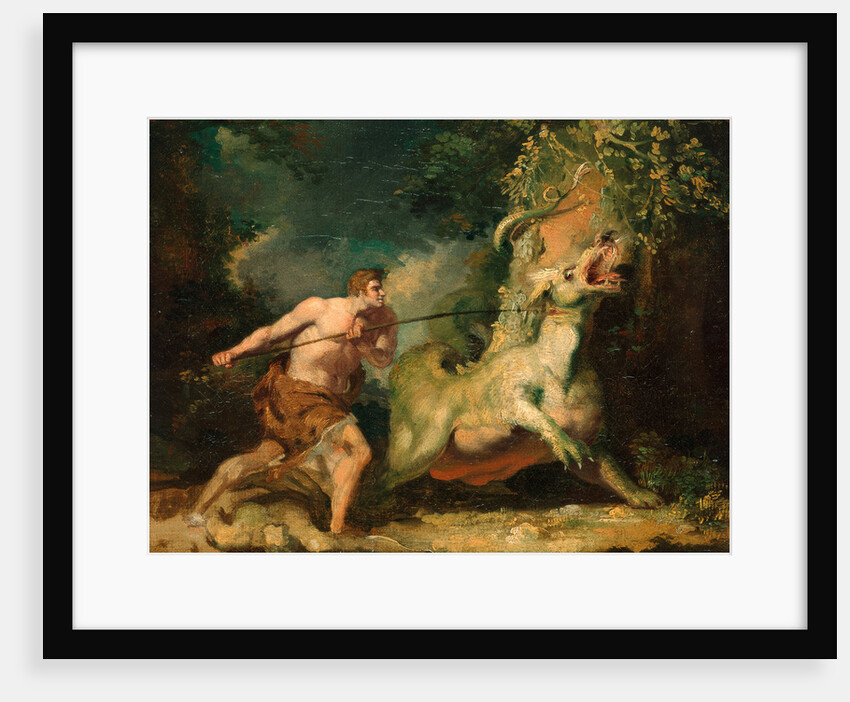 Man attacking a monster by John Hamilton Mortimer