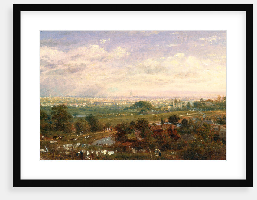London from Islington Hill by Frederick Nash