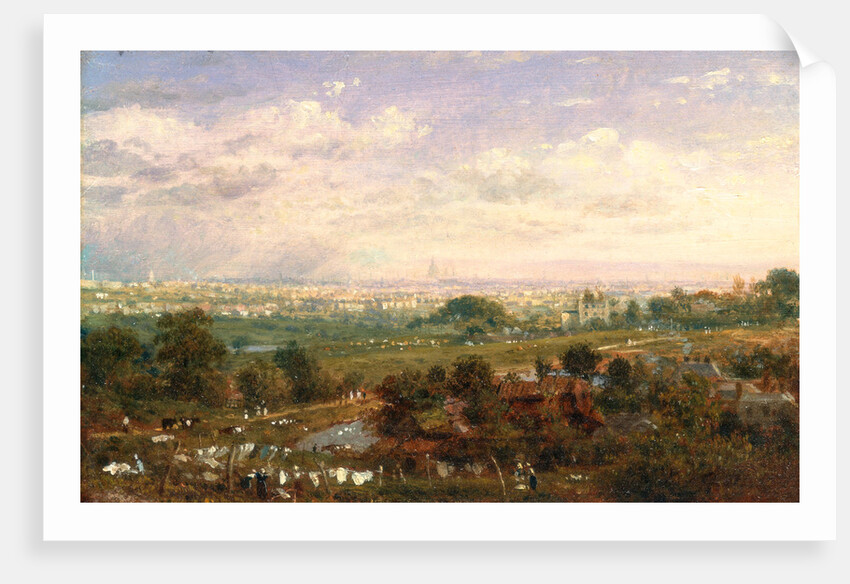 London from Islington Hill by Frederick Nash