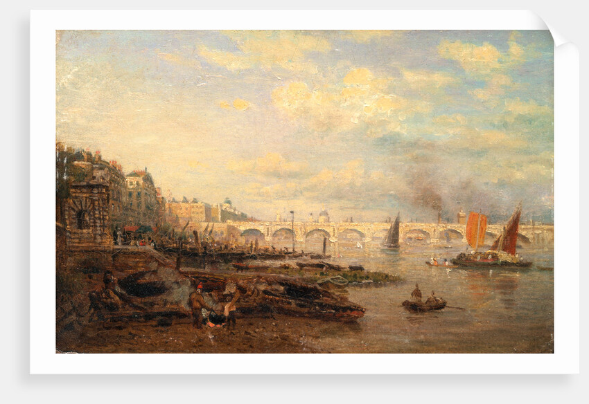 The Thames and Waterloo Bridge from Somerset House by London Frederick Nash