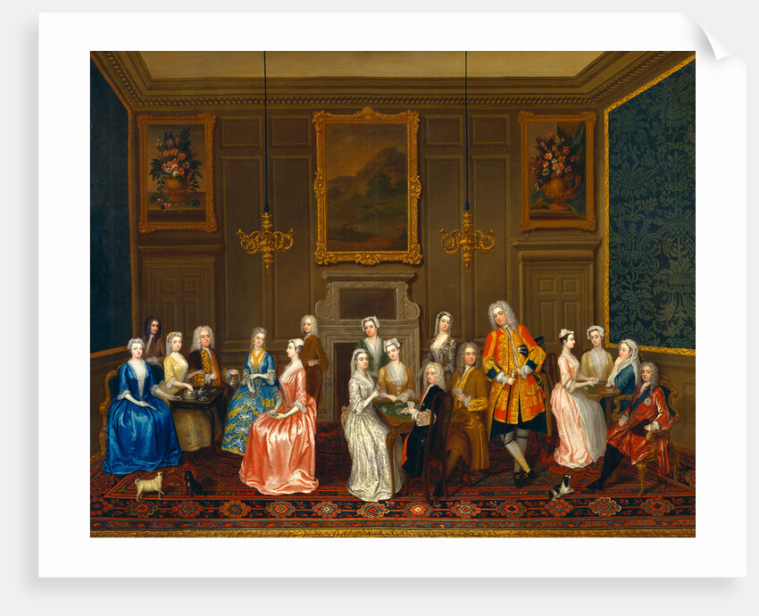 Tea Party at Lord Harrington's House, St. James's by Charles Philips