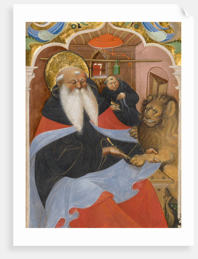Saint Jerome Extracting a Thorn from a Lion's Paw by Master of the Murano Gradual