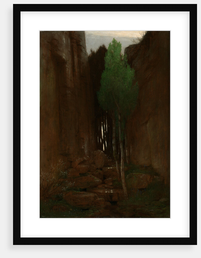 Quell in einer Felsschlucht (Spring in a Narrow Gorge) by Arnold Böcklin