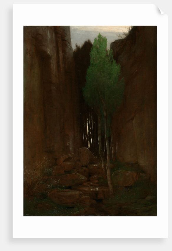 Quell in einer Felsschlucht (Spring in a Narrow Gorge) by Arnold Böcklin