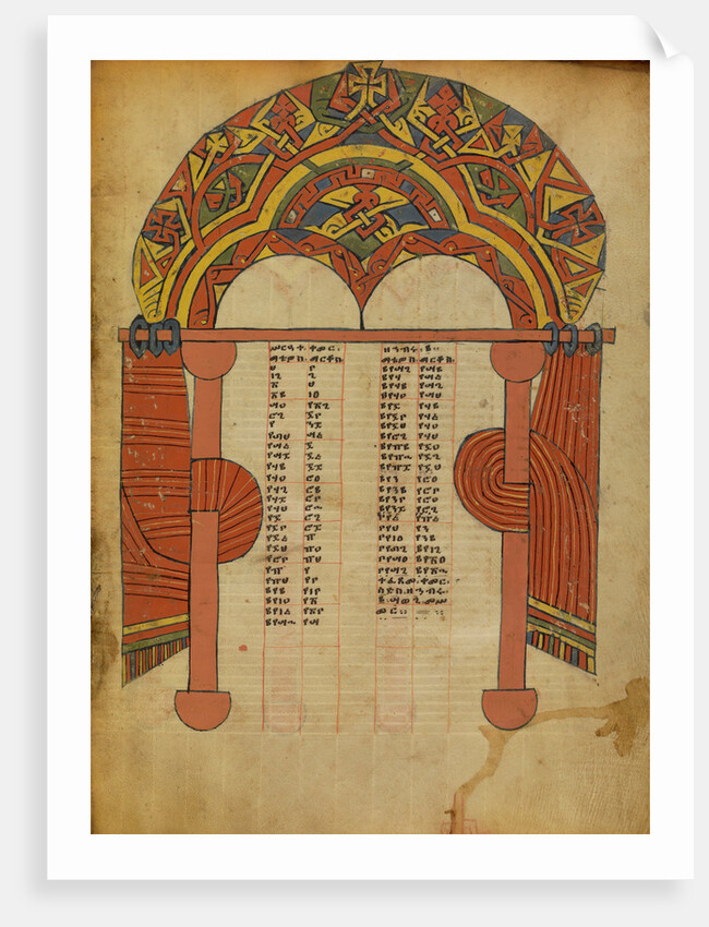 Canon Table Page by Anonymous