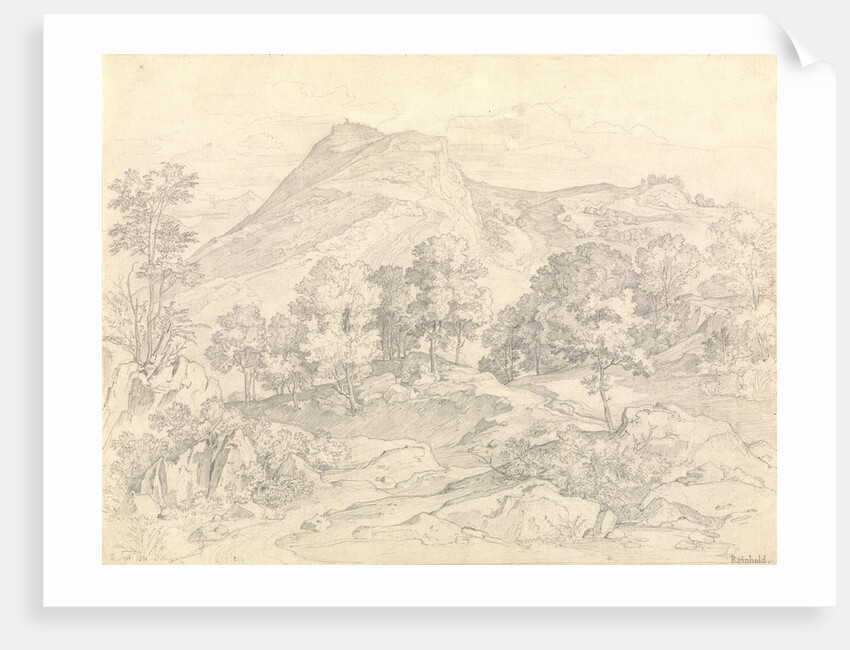 A View of Civitella from the Serpentara next to Olevano by Heinrich Reinhold