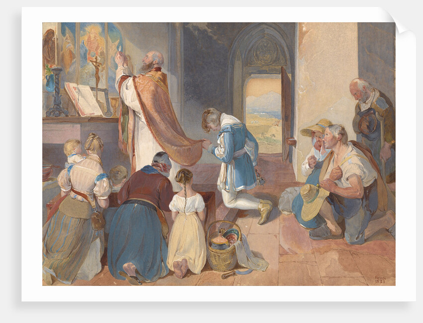 Fridolin Assists with the Holy Mass by Peter Fendi