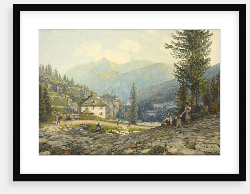 View of the Residence of Archduke Johann in Gastein Hot Springs by Thomas Ender
