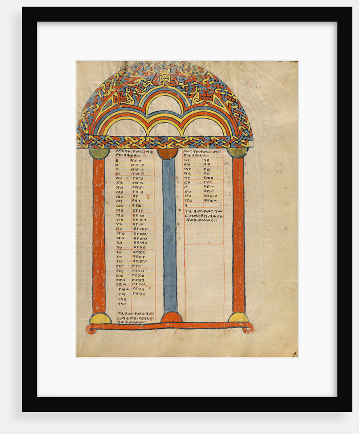 Canon Table Page by Anonymous