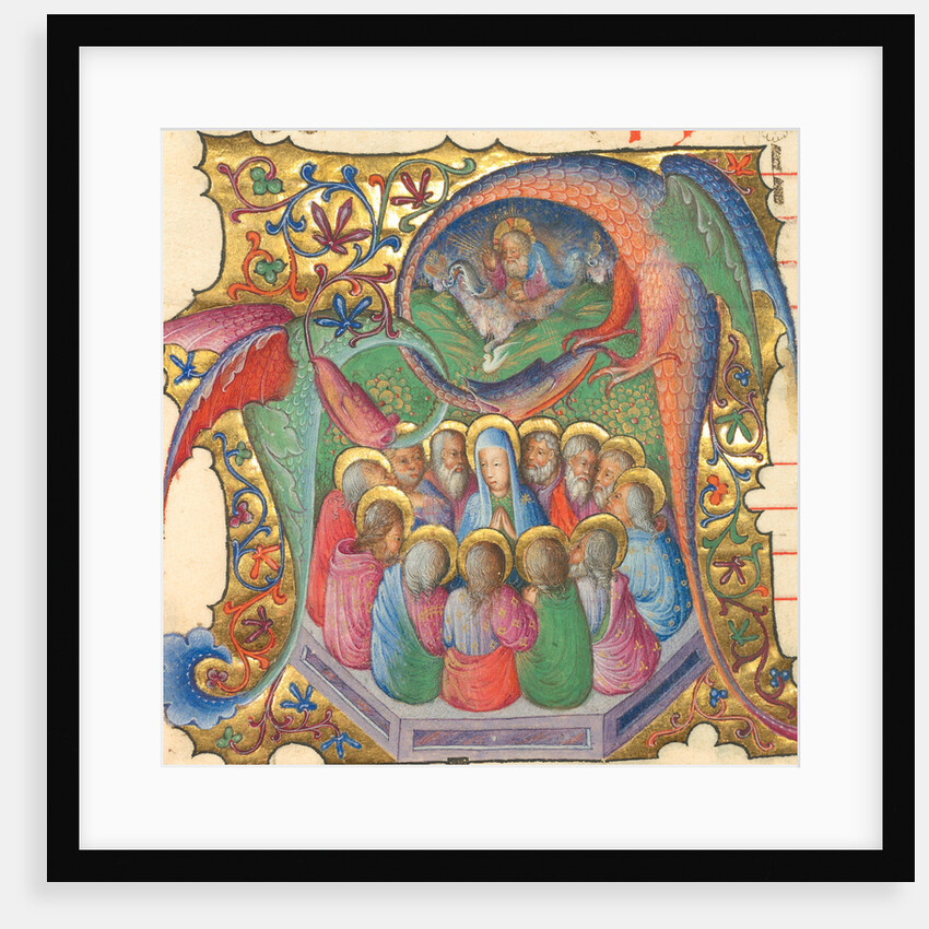 Initial A: Pentecost by Stefano da Verona