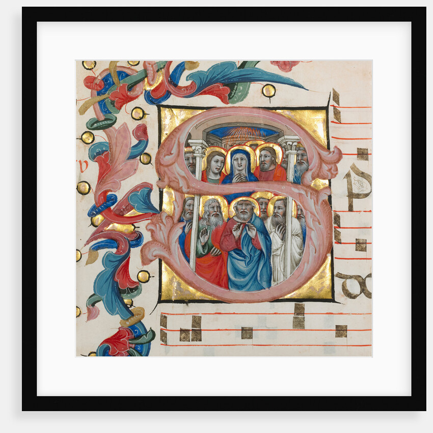 Initial S: Pentecost by Niccolò di Giacomo da Bologna